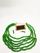 Load image into Gallery viewer, MONICA Necklace set in green