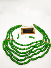 Load image into Gallery viewer, MONICA Necklace set in green