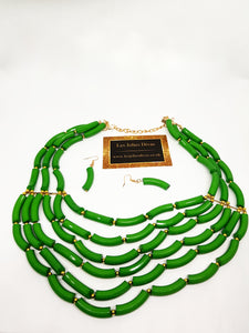 MONICA Necklace set in green