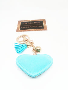 heart shaped bag charm