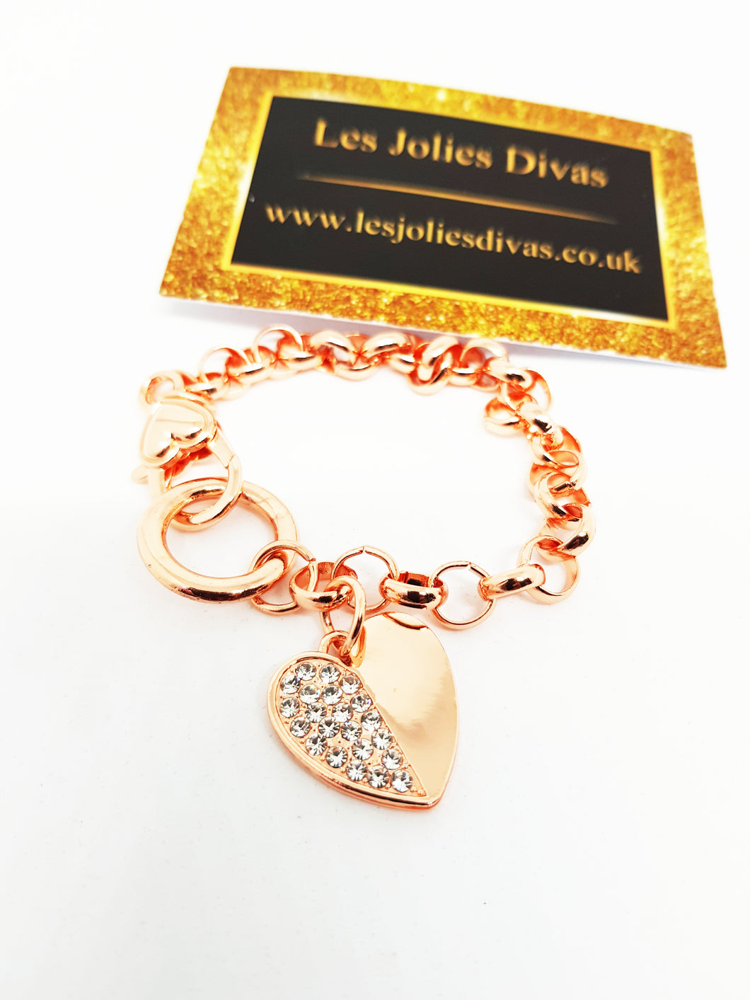 rose gold heart bracelet