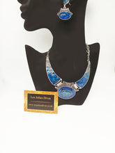 Load image into Gallery viewer, blue and silver statement jewellery