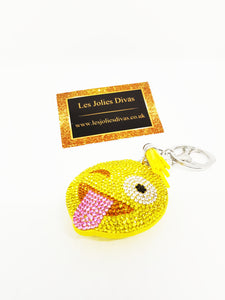 emoticon diamante keyring