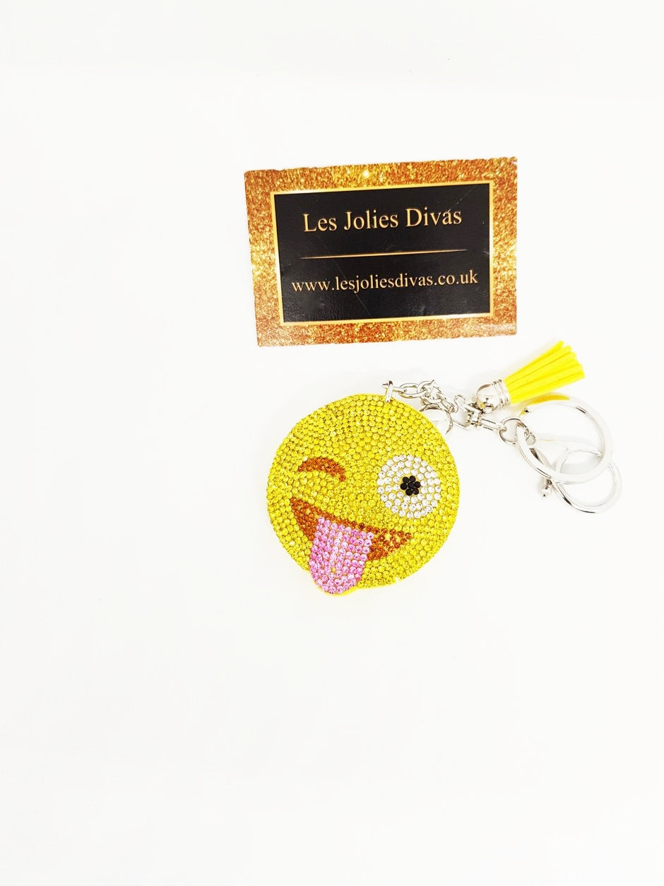 emoji bling keyring