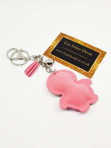 pink crystal keyring