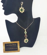 Load image into Gallery viewer, Gold statement necklace set