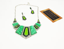 Load image into Gallery viewer, ANITA Necklace set in green