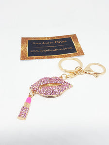 bling diamante keyring