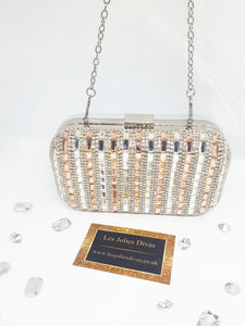 ladies gold embellished clutch