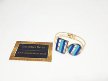 Load image into Gallery viewer, blue cuff bracelet