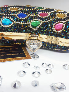 bridal multicolour embellished clutch