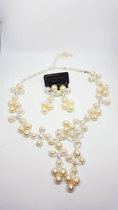 bridal faux pearl jewellery set