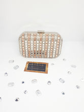 Load image into Gallery viewer, gold sequined clutch bag