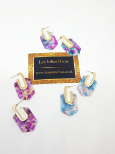 ladies acrylic statement earrings