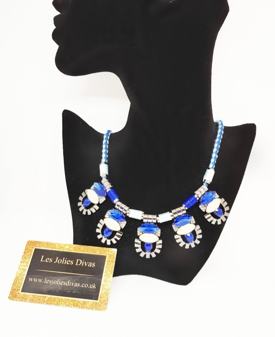 Blue statement necklace